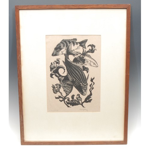 2300 - Robert Gibbings (1889-1958) 
Bermudian Fish 
signed, inscribed To Joan and Harold, wood engraving, 2... 