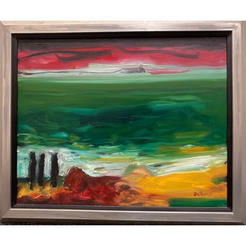 2179 - John Bellany CBE, RA, HRSA (1942-2013)
Sunset Over Green Sea   
signed, oil on canvas, 60cm x 75.5cm