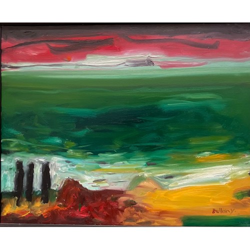 2179 - John Bellany CBE, RA, HRSA (1942-2013)
Sunset Over Green Sea   
signed, oil on canvas, 60cm x 75.5cm