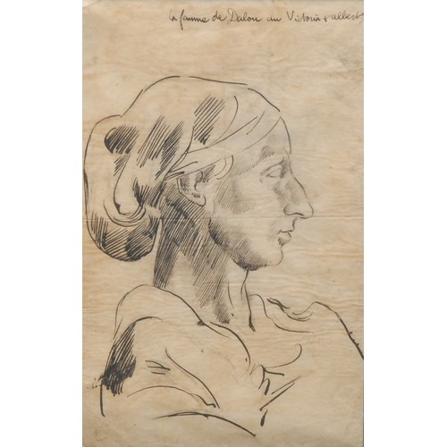 2147 - Henri Gaudier-Brzeska (1891-1915) 
La Femme de Dalou 
unsigned, inscription and label to verso, pen ... 