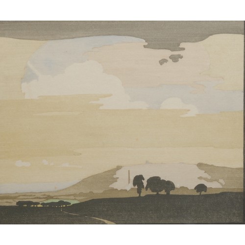 2057 - Edward Loxton Knight (1905–1993) 
Breedon on the Hill
signed, numbered 38/50, colour woodcut, 24.5cm... 