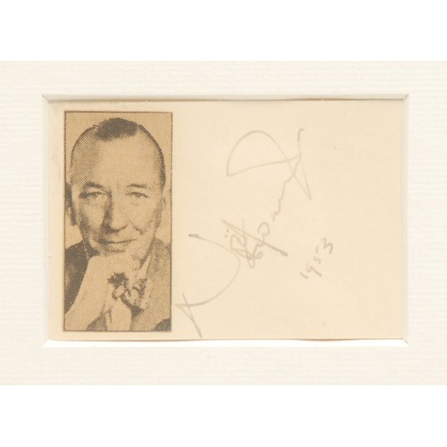 2040 - Dorothy Wilding (1893-1976) 
Noel Coward 
signed by Noel Coward, dated 1953, photograph, 18cm x 13cm