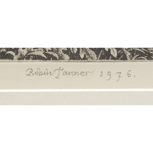 2306 - Robin Tanner (1904-1988) 
August in Wiltshire 
signed, dated 1976, etching, 26.5cm x 31.5cm