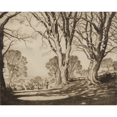 2124 - Graham Barry Clilverd (41883 - 1959), Down to the Village, etching, signed and titled in pencil, 20c... 