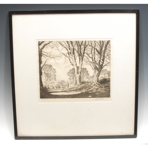 2124 - Graham Barry Clilverd (41883 - 1959), Down to the Village, etching, signed and titled in pencil, 20c... 