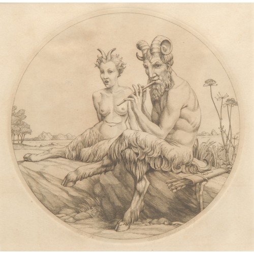 2325 - Stephen Gooden (1892 - 1955), Satyrs,   
engraving, signed in pencil, numbered 109 98, 16.5cm x 16.5... 