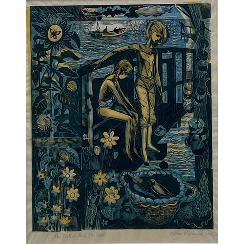 2212 - John O'Connor (1913 - 2004), The Sisters and the Crab, colour lithograph, titled, signed and dated 1... 