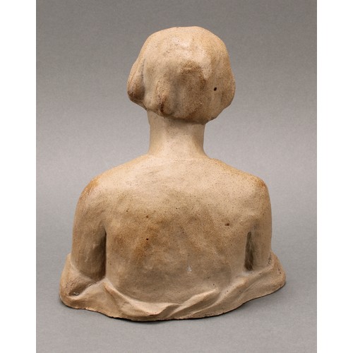 2461 - Joan Fairfax Whiteside (20th century), a stoneware bust, 18.5cm high