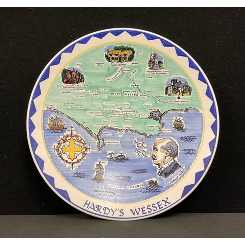 2445 - A Poole commemorative charger, Hardy's Wessex, inscribed to verso A Limited Edition of 250 Hand Made... 