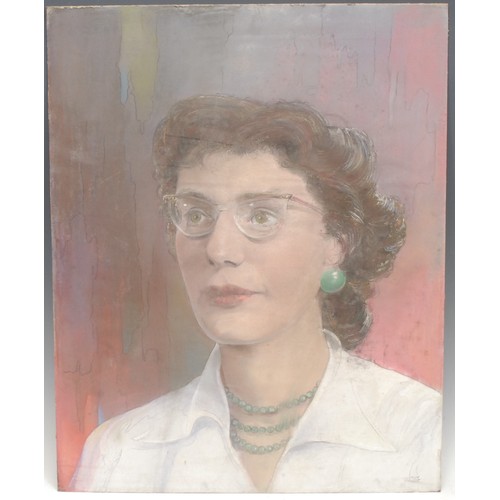 2056 - Edward Loxton Knight (1905–1993)  Portrait of a Lady  signed, watercolour on board, 51cm x 41cm; ano... 