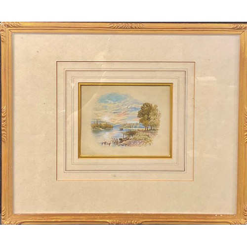 529 - Myles Birket Foster  
Sonning On Thames  
signed, watercolour, 13.5cm x 17cm