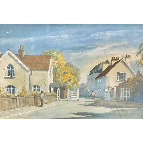 540 - Alec Butson  
The Toll Gates, Hadley Common  
signed, watercolour, 41.5cm x37cm