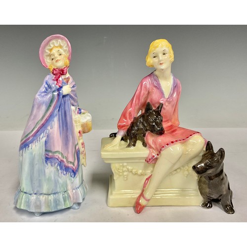 560 - A rare Royal Doulton figure, Scotties, HN 1281, designed by Leslie Harradine, issued 1928-1936, 14cm... 