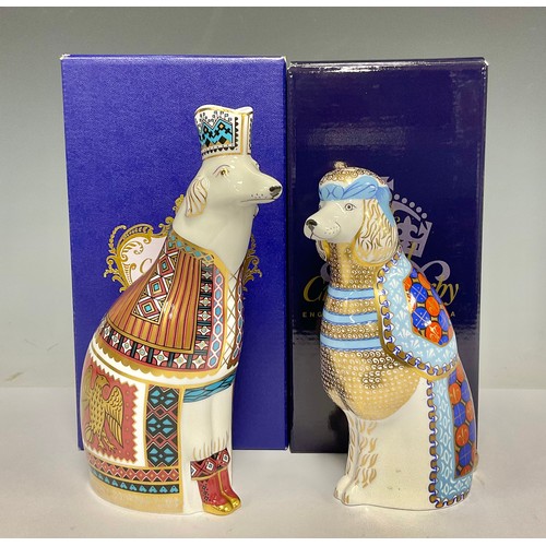 5035 - A Royal Crown Derby model, National Dogs collection, Borzoi, 22cm high, first quality, boxed; anothe... 