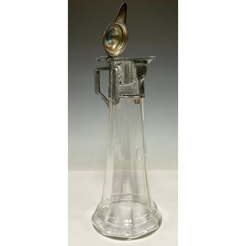 5074 - A WMF Art Nouveau claret jug, 32.5cm