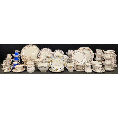 5095 - Ceramics - a Royal Doulton Art Deco part tea service; a Bishop & Stonier coffee service on tray; a R... 