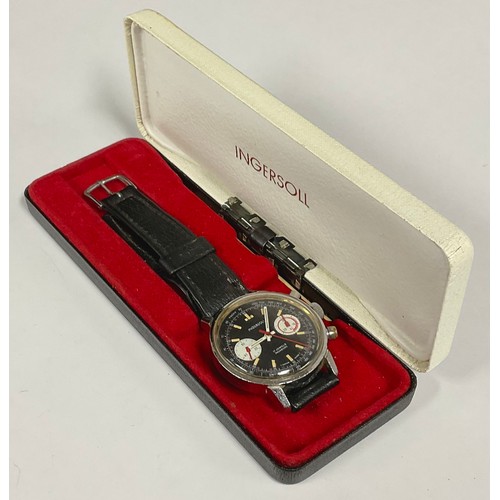 5136 - An Ingersoll 17 jewel multidial chronograph, original box