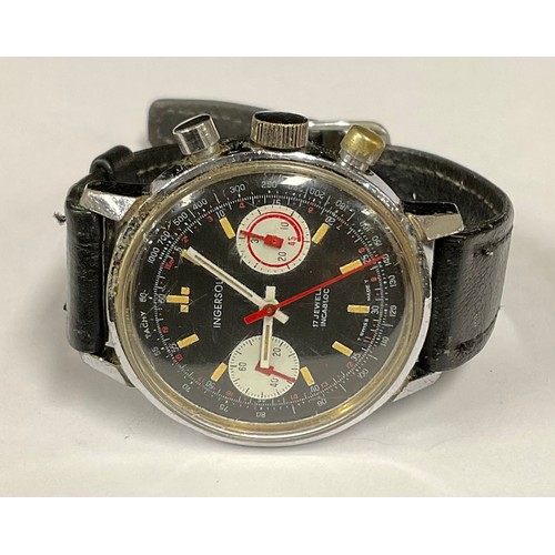5136 - An Ingersoll 17 jewel multidial chronograph, original box