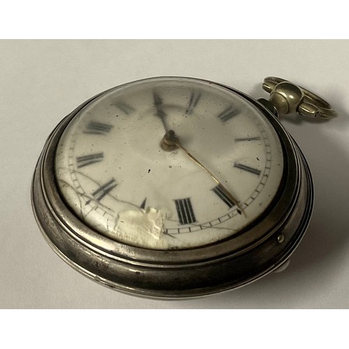 5139 - An 18th century silver pair cased verge, John Philips, Bromyard
