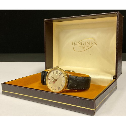 5140 - A Longines day'date wristwatch, original box, inscribed to verso, serial no, 28681292