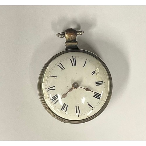 5145 - A hallmarked silver verge pocket watch