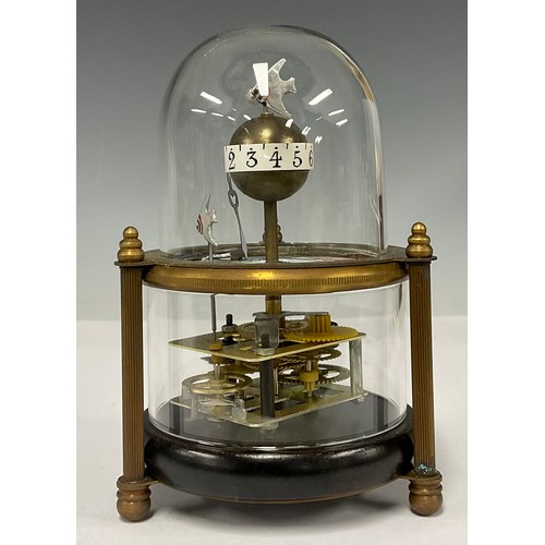 5484 - A novelty automaton clock, as fish in an aquarium, 15cm high