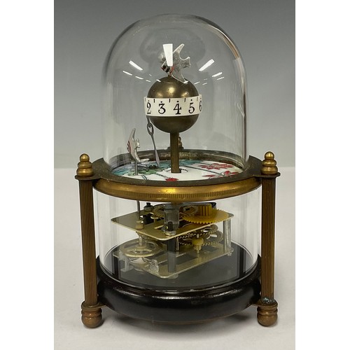 5484 - A novelty automaton clock, as fish in an aquarium, 15cm high