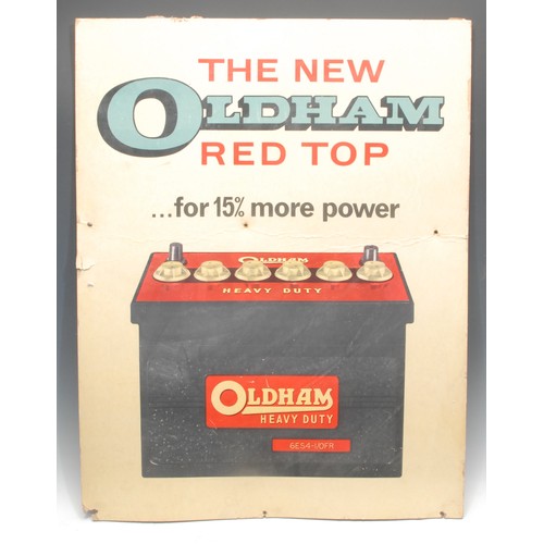 944 - Advertising, Automobilia Interest - a large rectangular pictorial showcard, 'THE NEW OLDHAM RED TOP ... 