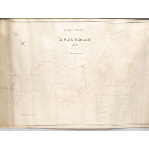 256 - Cartography - Map of an Estate at Boscombe, Wiltshire, belonging to George Matcham Esquire, dated 18... 