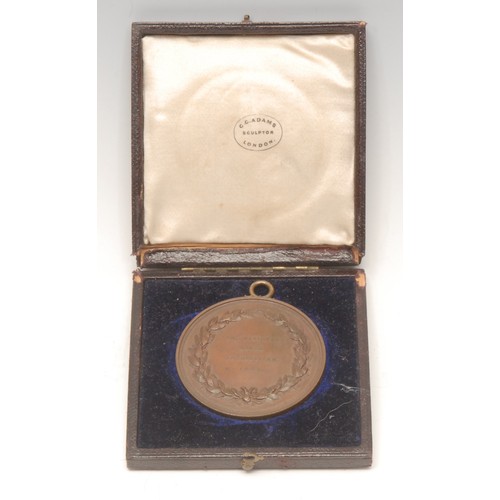 254 - Shooting Sports Collectables - a National Rifle Association bronze medal, 1860, Obv. two soldiers si... 