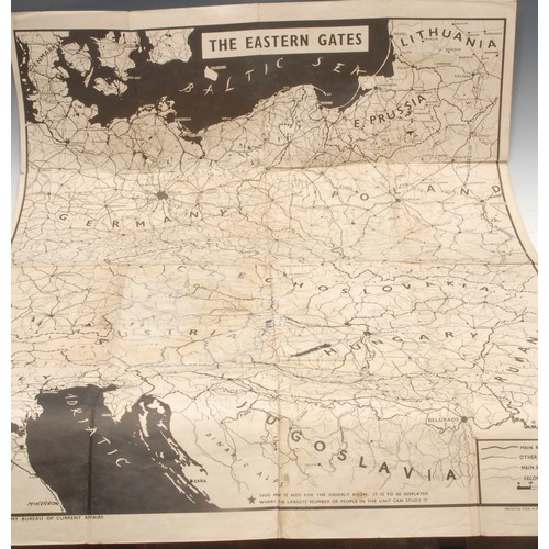 259 - World War Two and Cartography - an ABCA Map Review map of the Eastern Gates, Nos. 44 and 45, 3rd - 3... 