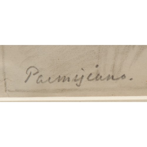 293 - George Richmond (1809-1896), after
Study after a Portrait by Parmigianino 
monogrammed, label to ver... 