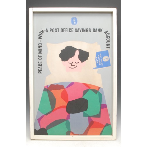 957 - Tom Eckersley (1914-1997), Post Office Savings Bank, Peace of Mind - With a Post Office Savings Bank... 