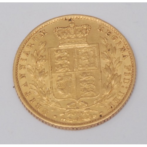 249 - Numismatics – A Victorian gold sovereign, 1864 AEF