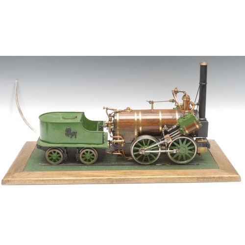 1020 - Railwayana & Model Trains - a 3 1/2 inch gauge live steam locomotive and tender, in the style of Rai... 