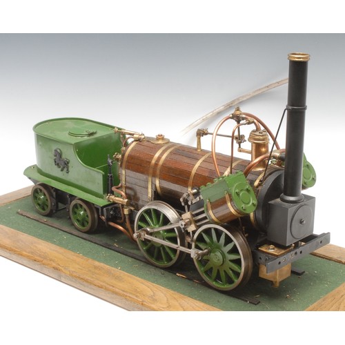 1020 - Railwayana & Model Trains - a 3 1/2 inch gauge live steam locomotive and tender, in the style of Rai... 