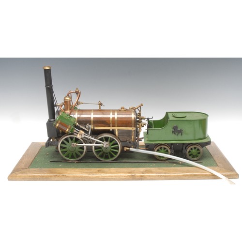 1020 - Railwayana & Model Trains - a 3 1/2 inch gauge live steam locomotive and tender, in the style of Rai... 