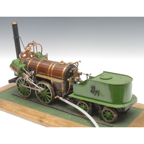 1020 - Railwayana & Model Trains - a 3 1/2 inch gauge live steam locomotive and tender, in the style of Rai... 