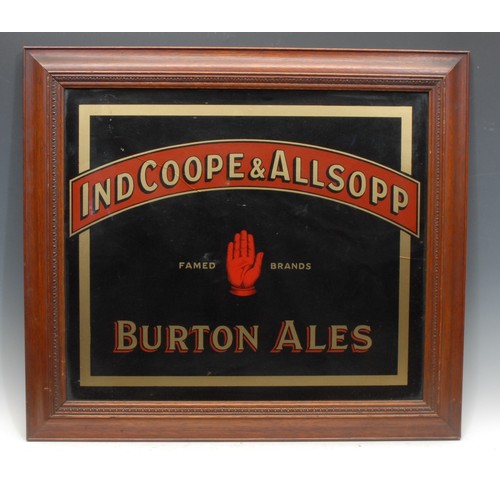 948 - Advertising, Breweriana - a rectangular reverse printed glass pub/brewery advertising sign, 'IND COO... 