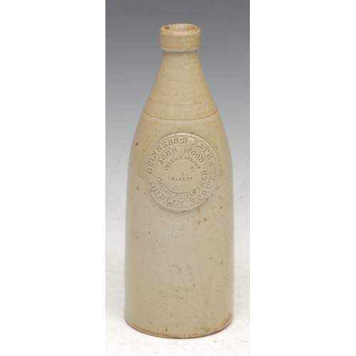 946 - Advertising, Bottles - a rare slip glazed slab sealed stoneware porter, applied circular seal impres... 