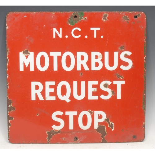 953 - Automobilia, Transport - a rectangular double sided Nottingham Corporation Tramways enamel sign, 'N.... 