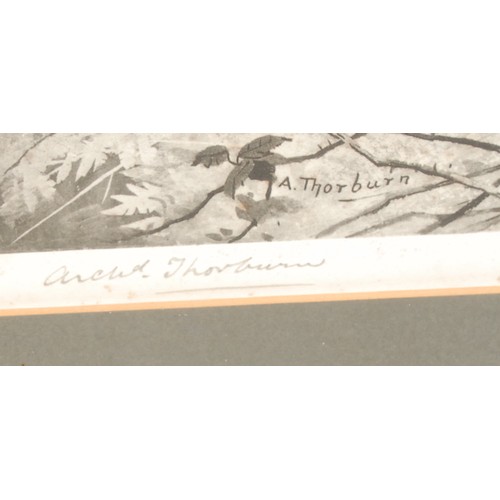 270 - Archibald Thorburn (1860-1935), a pair, The Foxhole and Pheasants, signed, lithographs, printed by T... 