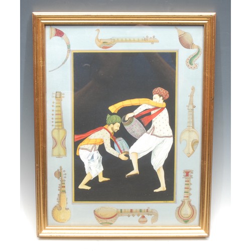 298 - Islamic School (early 20th century) 
Moghul Dancers 
unsigned, watercolour and gilt, 34cm x 26cm