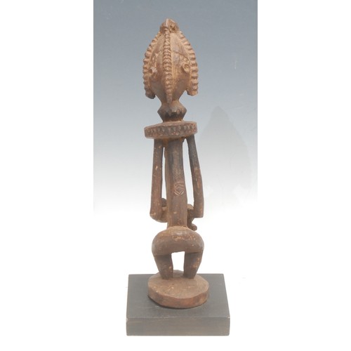 23 - Tribal Art - a Dogon figure, depicting mother and child, 30cm high, Mali, West Africa, the collector... 