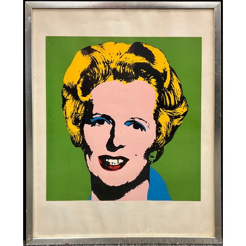 1004 - After Andy Warhol, Mrs Thatcher, limited edition screen print, 39/40, indistinctly signed in pencil,... 