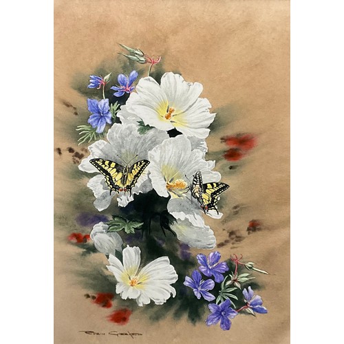 1026 - Robin Gibbard (1930 - 2014)
An associated pair, San Marino Swallowtails and Easter Bouquet,
each sig... 