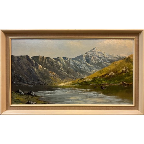 1054 - J P Williams, (Welsh school) 
Manner of Charles Wyatt Warren, Snowdon valley 
signed, oil on board, ... 