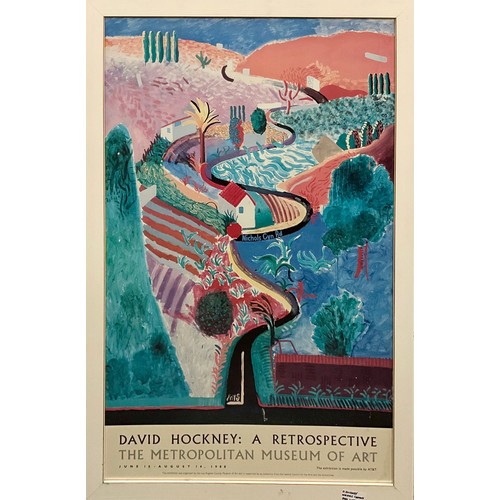 1059 - A David Hockney (bn. 1937), after, an exhibition poster, ‘David Hockney: A Retrospective, The Metrop... 