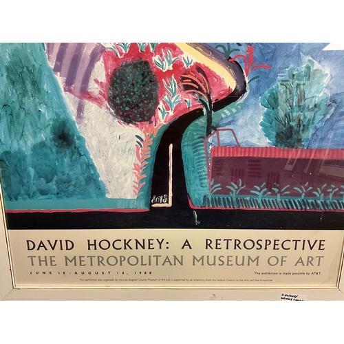 1059 - A David Hockney (bn. 1937), after, an exhibition poster, ‘David Hockney: A Retrospective, The Metrop... 