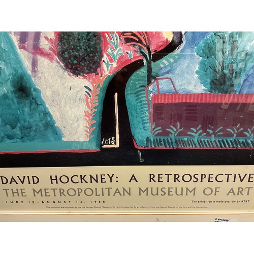 1059 - A David Hockney (bn. 1937), after, an exhibition poster, ‘David Hockney: A Retrospective, The Metrop... 